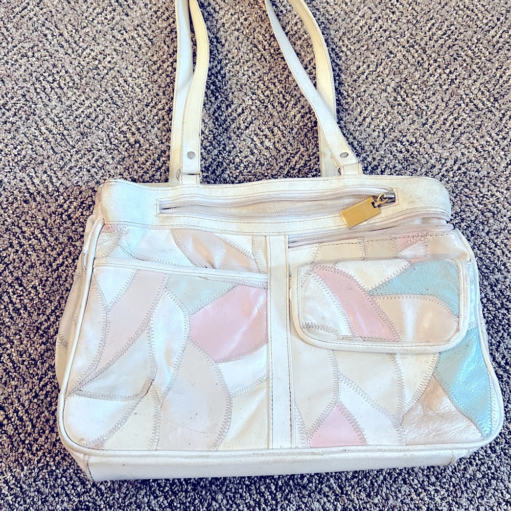 Vintage Colorblock Geometric Purse Handbag